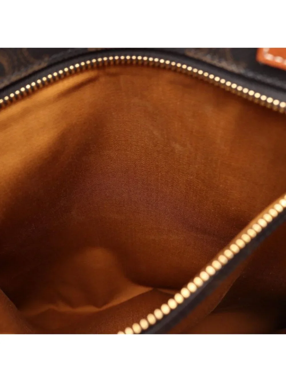 Celine Tote Small Vertical Cover Triomphe 2-Way Brown Canvas Leather